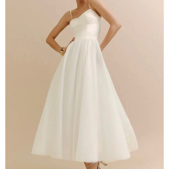 NWT Reformation Alouette Dress in Fior di Latte Sz 8 - Picture 1 of 14